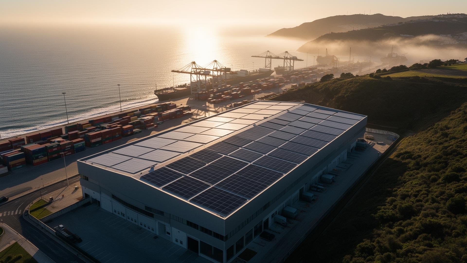 Plataforma logística e industrial Neptuno en la costa atlántica de Portugal
